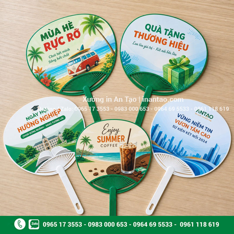 In quạt theo yêu cầu tại intemgiay.net In quạt theo yêu cầu với nhiều kiểu dáng và thiết kế quảng cáo