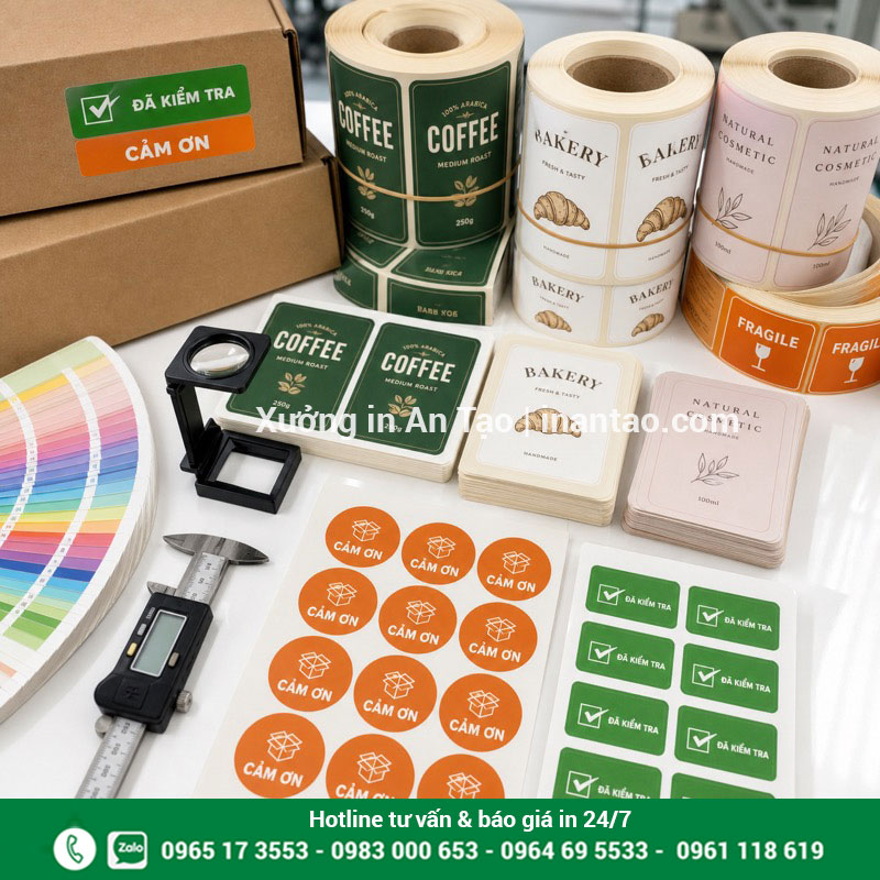 Kiểm tra decal thành phẩm trước khi đóng gói