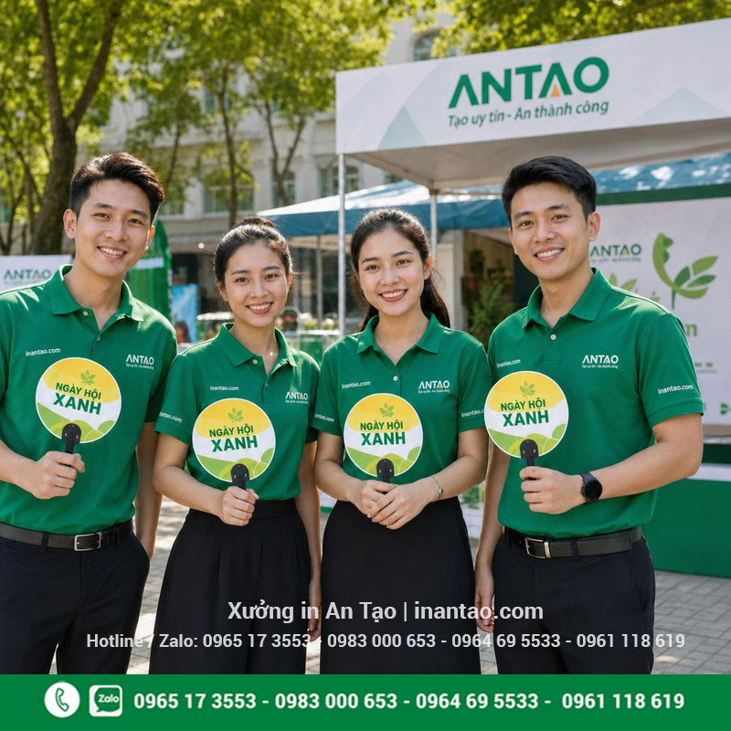 Quạt giấy quảng cáo cho chương trình ngoài trời Nhân sự Việt Nam sử dụng quạt giấy quảng cáo tại sự kiện