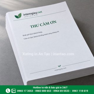 In giấy tiêu đề A4 theo yêu cầu, đồng bộ nhận diện doanh nghiệp