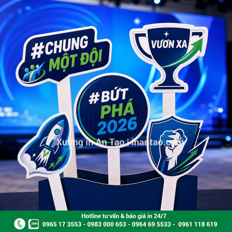 Bộ hashtag cầm tay công ty phong cách chuyên nghiệp