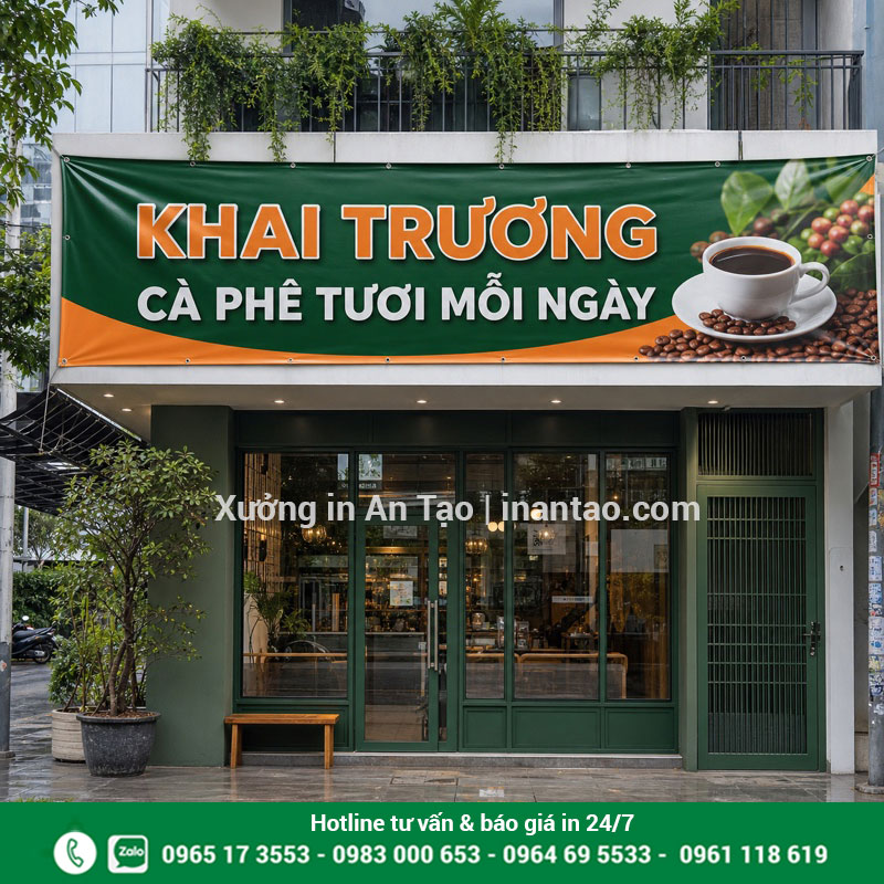 In banner Hiflex ngoài trời cho cửa hàng tại TPHCM