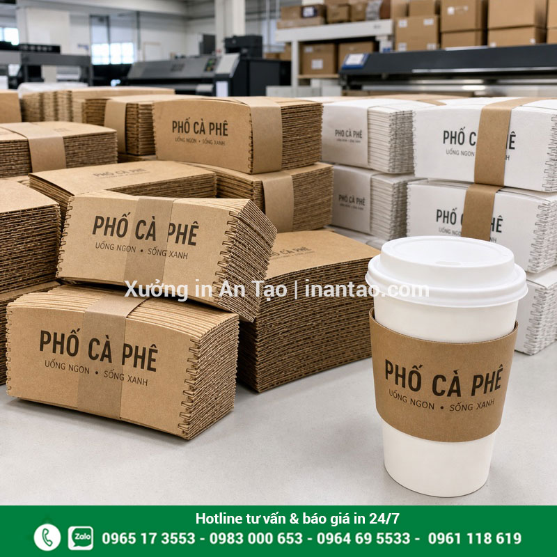 Lô cover ly giấy in đồng đều đã kiểm tra và đóng gói