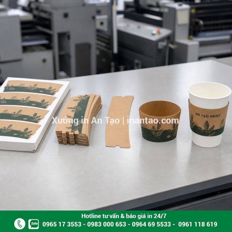 Các công đoạn in bế dán cover ly giấy tại xưởng
