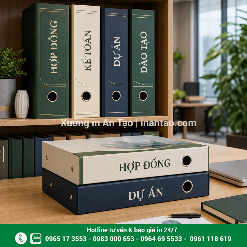 Ứng dụng bìa còng trong quản lý tài liệu doanh nghiệp Bìa còng doanh nghiệp dùng lưu hợp đồng kế toán dự án và đào tạo